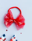 TULLE FAB® SKINNY: cherry foil star