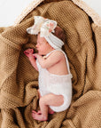 CLASSIC BOW: ivory mauve floral