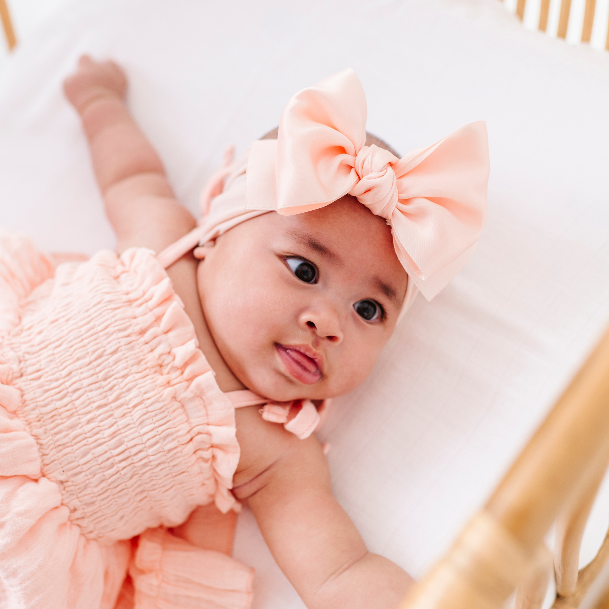 Rosebud Satin Baby Bow | Baby Bling® – Baby Bling Bows