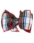CLASSIC BOW CLIP: holiday plaid