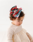 CLASSIC BOW CLIP: holiday plaid