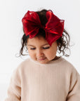 CLASSIC BOW SKINNY: ruby chiffon