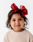 CLASSIC BOW SKINNY: ruby chiffon