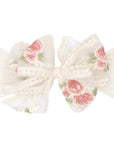 CLASSIC BOW: ivory mauve floral