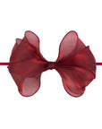 CLASSIC BOW SKINNY: ruby chiffon