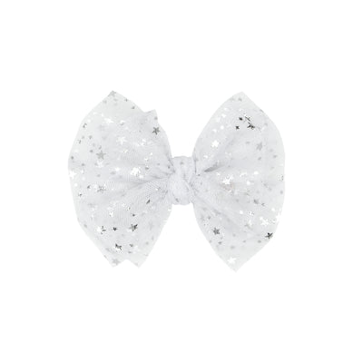TULLE FAB® CLIP: white silver star