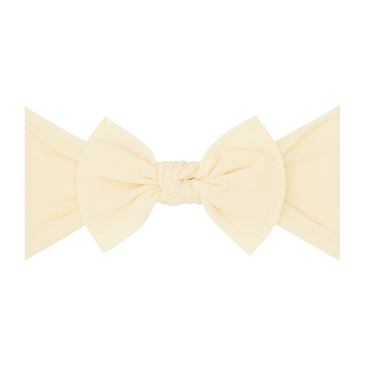 Bandeaux White Feathered‎ with Yellow Bow Headband Yellow Boucle Bow Headband – self-portrait main image 3