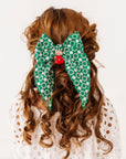 POINTED BIG BELLE CLIP: green eyelet wreath