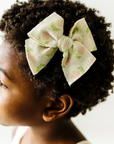 2PK BABY BLOOM CLIPS: robin egg knit tulip