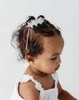 2PK NOVELTY SHOOTING STAR CLIPS: silver / red, white & blue