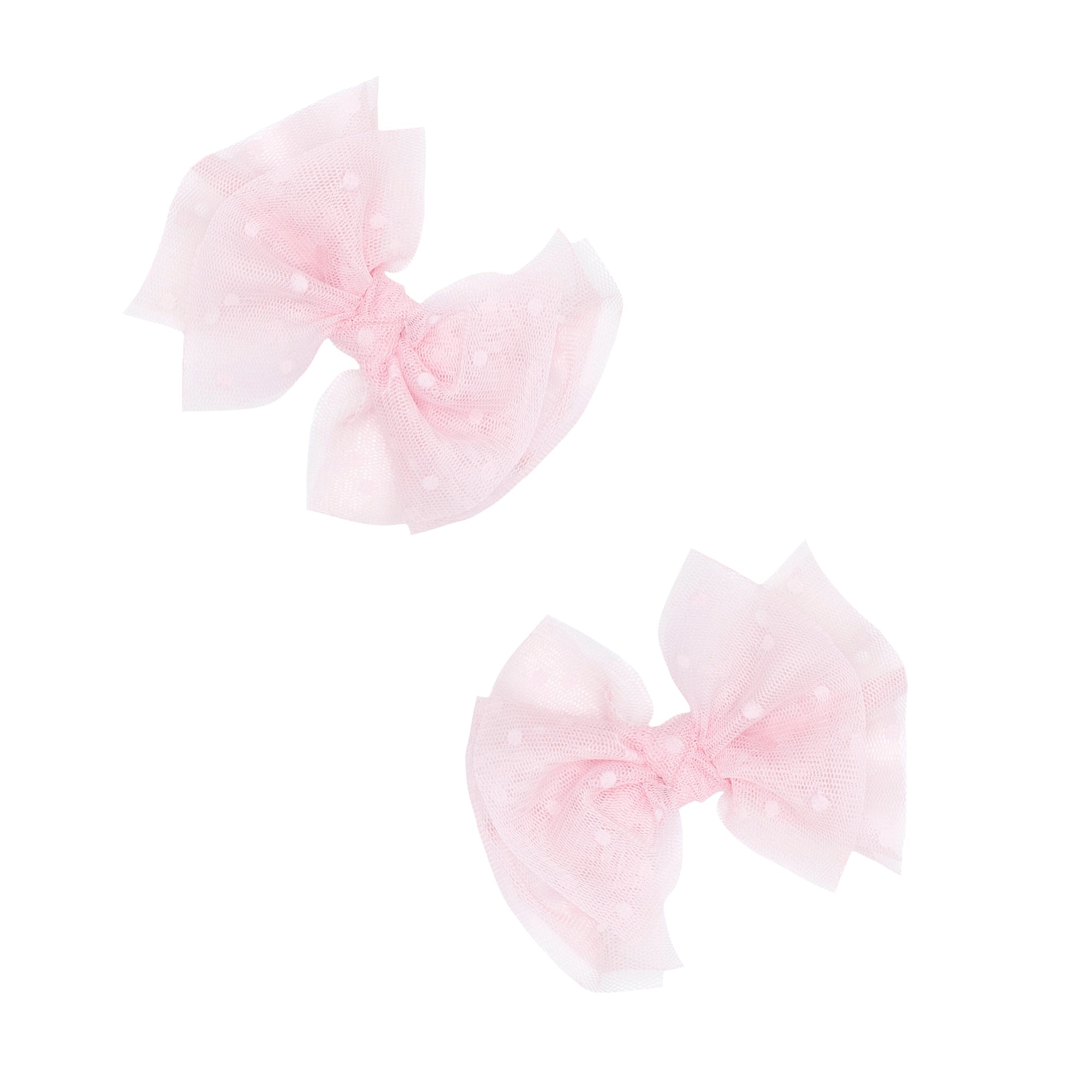 Baby Bling Bows 2pk Tulle Baby Fab Clip: Pink