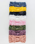 Soft Nylon Headband Cable Knit Knot Style One Size: white-Baby Bling Bows