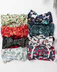 Soft Printed Nylon Headband One Size: holiday bash-Baby Bling Bows