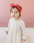 Soft Printed Nylon Headband One Size: red bough-Baby Bling Bows