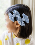 2 Pack Spandex/Nylon Baby Fab Clips One Size: dusty blue-Baby Bling Bows