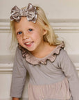 Soft Nylon Skinny Headband Velvet FAB-BOW-LOUS One Size: brown/crushed mushroom-Baby Bling Bows