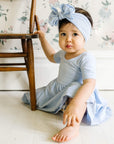 Soft Nylon/Spandex Headband FAB-BOW-LOUS One Size: dusty blue-Baby Bling Bows
