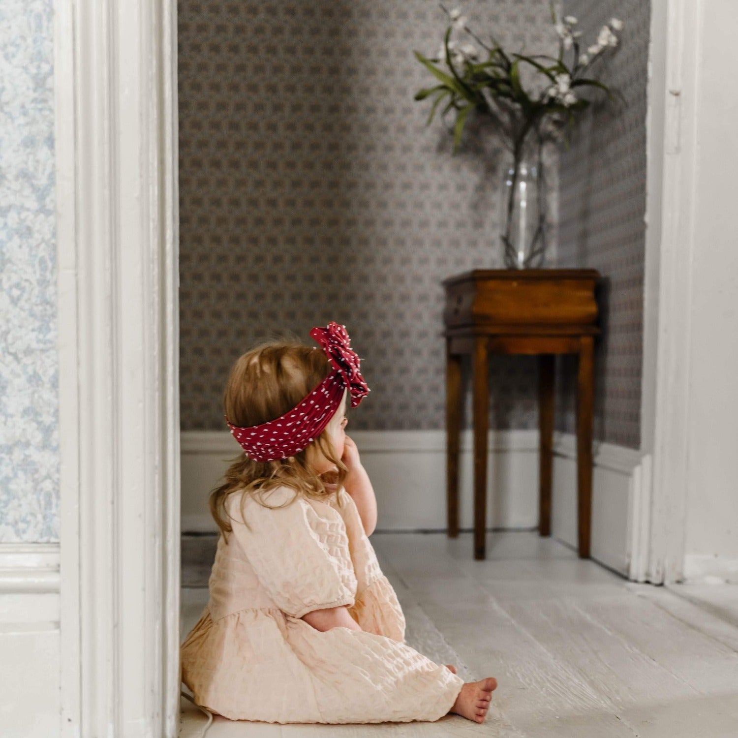 SHAB-BOW-LOUS: ruby dot-Baby Bling Bows