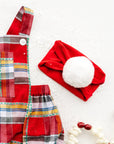LUXE FUR POM: cherry/white