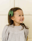 2 Pack Spandex/Nylon Baby Fab Clips One Size: hunter-Baby Bling Bows