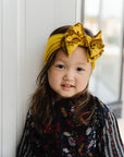 VELVET FAB: crushed medallion-Baby Bling Bows