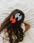 2 Pack Spandex/Nylon Baby Fab Clips One Size: petal-Baby Bling Bows