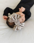 VELVET FAB: crushed medallion-Baby Bling Bows