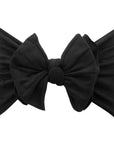 Soft Nylon/Spandex Headband Fab-BOW-Lous Style One Size: black-Baby Bling Bows