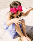 Soft Nylon/Spandex Headband FAB-BOW-LOUS One Size: fuchsia-Baby Bling Bows