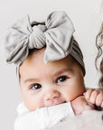 FAB-BOW-LOUS®: grey | Bow for Baby Girl