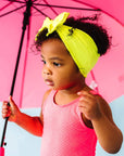Soft Nylon/Spandex Headband Fab-BOW-Lous Style One Size: neon safety yellow-Baby Bling Bows