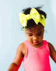 Soft Nylon/Spandex Headband Fab-BOW-Lous Style One Size: neon safety yellow-Baby Bling Bows