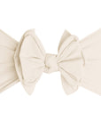 Soft Nylon/Spandex Headband Fab-BOW-Lous Style One Size: oatmeal-Baby Bling Bows