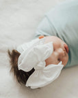 Soft Nylon/Spandex Headband Fab-BOW-Lous Style One Size: white-Baby Bling Bows