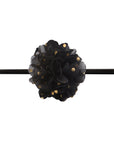 GOLD DOT FLOWER SKINNY: black