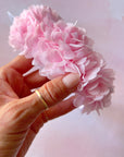 CHIFFON FLOWER HARD HEADBAND: pink