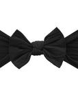 Soft Nylon Headband Knot Style One Size: black-Baby Bling Bows