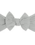 Soft Nylon Headband Classic Knot One Size: grey-Baby Bling Bows