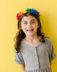 FRINGE HARD HEADBAND: primary rainbow