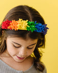 FRINGE HARD HEADBAND: primary rainbow