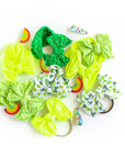PATTERNED SHABBY KNOT: kelly green-Baby Bling Bows