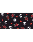 Soft Printed Nylon Headband One Size: skull n rose-Baby Bling Bows