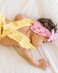 PATTERNED SHABBY KNOT: pink rainbow