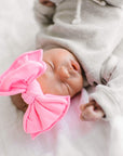 Soft Nylon/Spandex Headband Fab-BOW-Lous Style One Size: neon pink-a-boo-Baby Bling Bows