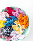 2PK BABY FAB CLIPS: canary-Baby Bling Bows