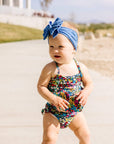 SHAB-BOW-LOUS: denim dot-Baby Bling Bows
