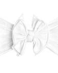 Soft Spandex Headband Shab-BOW-Lous Style One Size: white dot-Baby Bling Bows