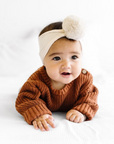 LUXE FUR POM: oatmeal