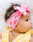 PATTERNED SHABBY KNOT: pink rainbow
