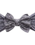 PATTERNED SHABBY KNOT: storm dot-Baby Bling Bows